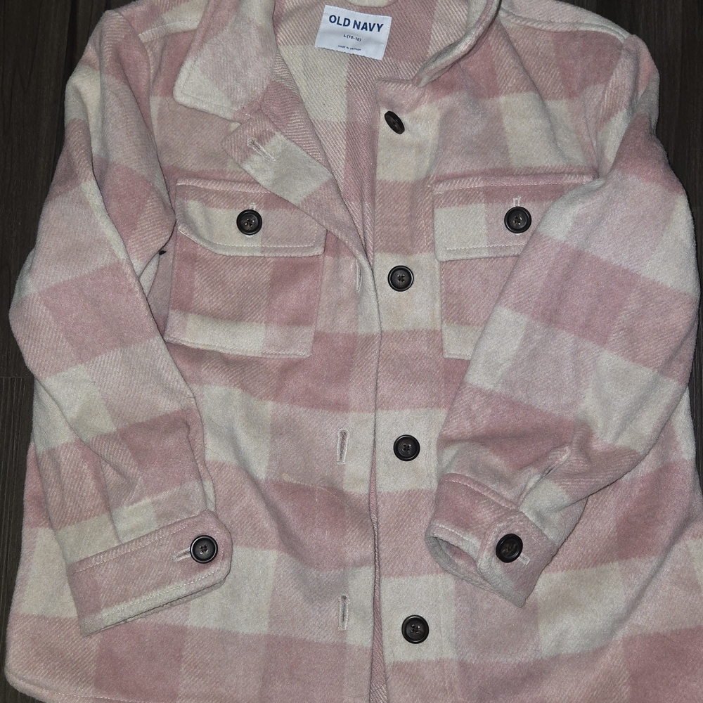 Old Navy Plaid And Pink And White Kids Jacket.  Price Includes Both.